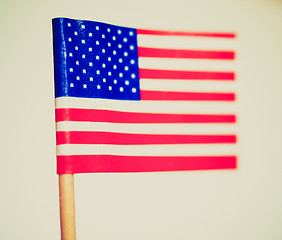 Image showing Retro look American flag