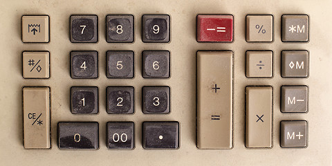 Image showing Old calculator for doing office related work