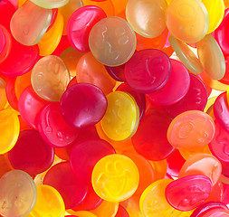 Image showing Colorful candy faces