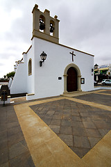 Image showing bell tower teguise    church   arrecife