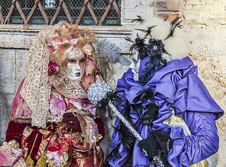 Image showing Venetian Costumes Scene