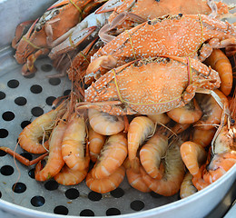 Image showing crabs and prawns