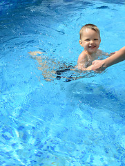 Image showing baby in pool