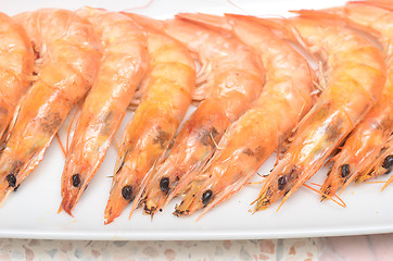 Image showing grilled shrimps