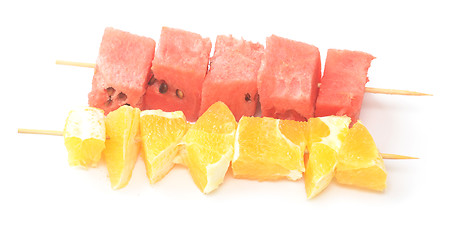 Image showing fruit kebab