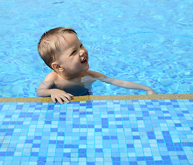 Image showing baby in pool