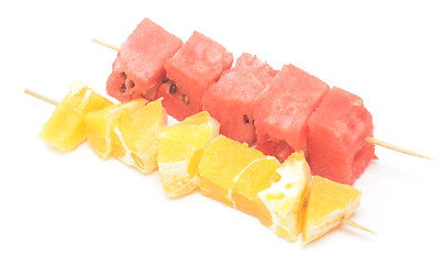 Image showing fruit kebab