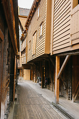 Image showing The famous Bryggen in Bergen, Norway.