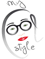 Image showing Woman face My cool style