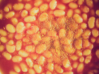Image showing Retro look Baked beans
