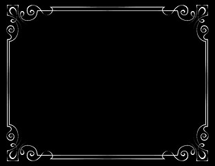 Image showing Vector vintage frame on a black background