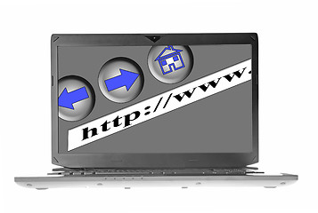 Image showing Laptop internet