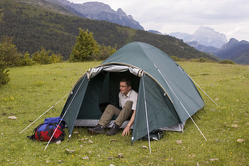 Image showing Tent in the mountains