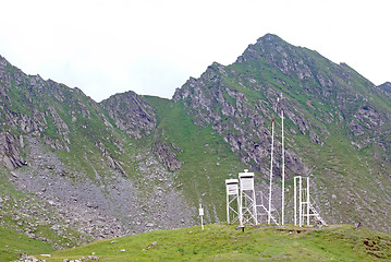 Image showing Weather station on mountain