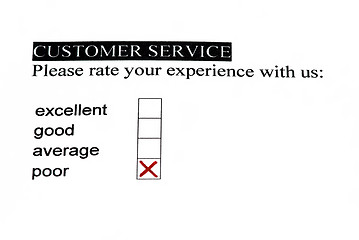 Image showing Service survey - poor