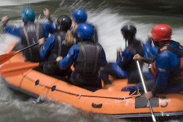 Image showing Wild water rafting