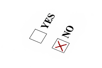 Image showing Vote for no