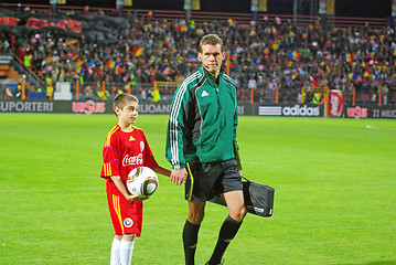 Image showing Referee at football game