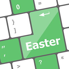 Image showing Easter text button on keyboard keys