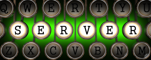 Image showing Server on Old Typewriter's Keys.