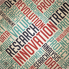 Image showing Research Innovation - Vintage Wordcloud.