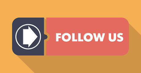 Image showing Follow Us Concept in Flat Design.