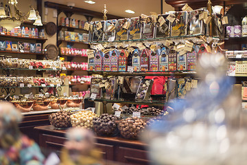 Image showing Brussels, Belgium - February 17, 2014:. Interior of chocolate sh