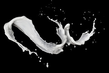 Image showing milk splash isolated on black
