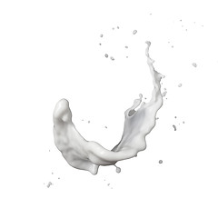 Image showing milk splash isolated on white