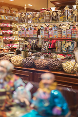 Image showing Brussels, Belgium - February 17, 2014:. Interior of chocolate sh