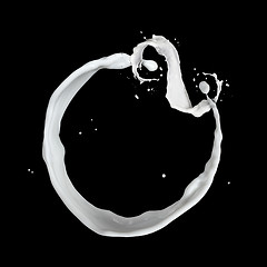 Image showing milk splash isolated on black