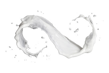 Image showing milk splash isolated on white