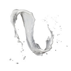 Image showing milk splash isolated on white