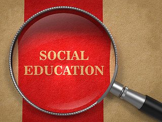 Image showing Social Education - Magnifying Glass.