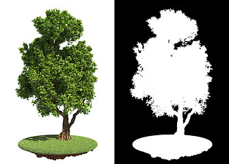 Image showing Green Tree with Detail Raster Mask.