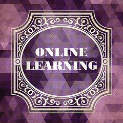 Image showing Online Learning. Vintage Design Concept.