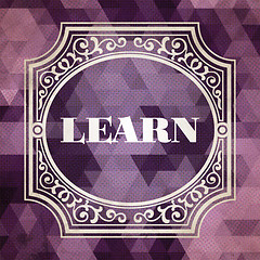 Image showing Learn Concept. Vintage Design Background.