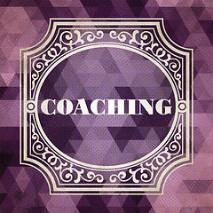 Image showing Coaching Concept. Vintage Design Background.