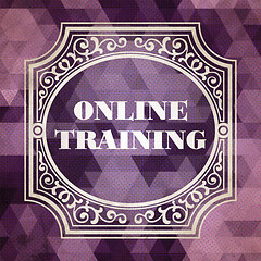 Image showing Online Training. Vintage Design Concept.