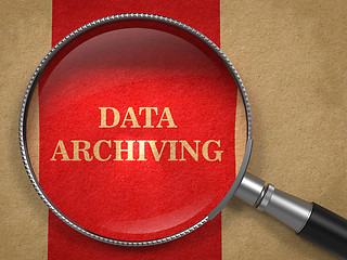 Image showing Data Archiving - Magnifying Glass.