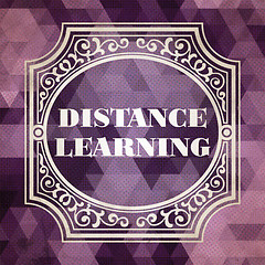 Image showing Distance Learning. Vintage Design Concept.