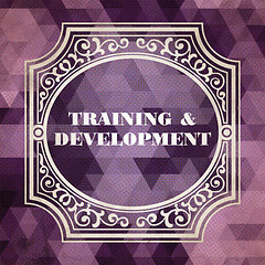 Image showing Training and Development. Vintage Design Concept.