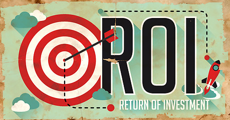 Image showing ROI Concept. Poster in Flat Design.