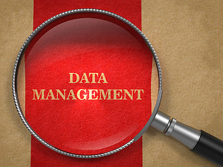 Image showing Data Management - Magnifying Glass.