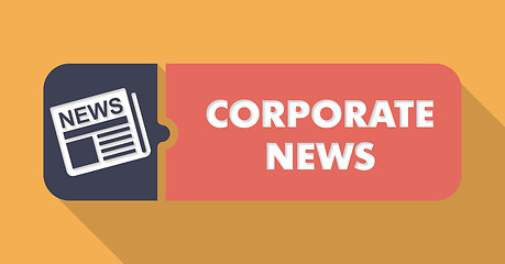 Image showing Corporate News Concept in Flat Design.