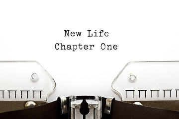 Image showing New Life Chapter One Typewriter
