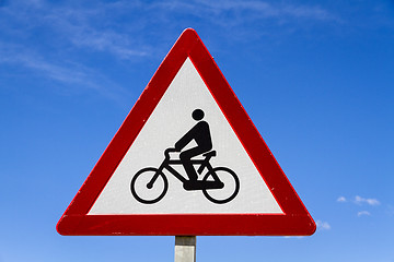 Image showing motorcycle and bicycle sign