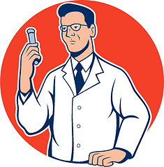 Image showing Scientist Lab Researcher Chemist Cartoon