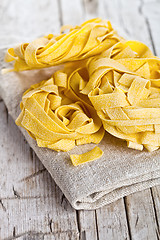 Image showing raw egg pasta 