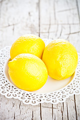 Image showing three fresh lemons 